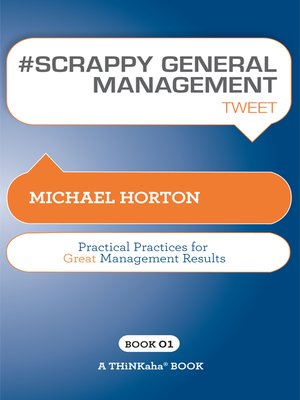 cover image of #SCRAPPY GENERAL MANAGEMENT tweet Book01